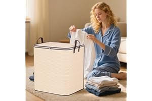 180 L Large Storage Bags, Clothes Storage Bins Foldable Closet Organizers Storage Containers with Reinforced Handle for Home 