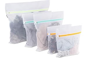 Mamlyn Mesh Laundry Bag for Delicates, Wash Bag for Underwear and Lingerie, Makeup Organizer Bag (1 Large, 2 Medium, 2 Small)
