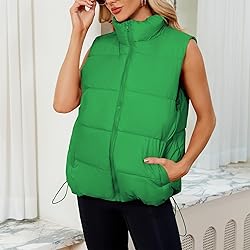 Century Star Green Puffer Vest Women's Outerwear