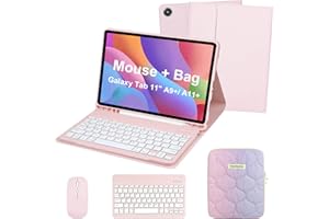 WthGrop Keyboard Case with Mouse for 11-Inch Samsung Tab A11 Plus 2025/A9 Plus 2023, Slim Case, Detachable Keyboard, Wireless
