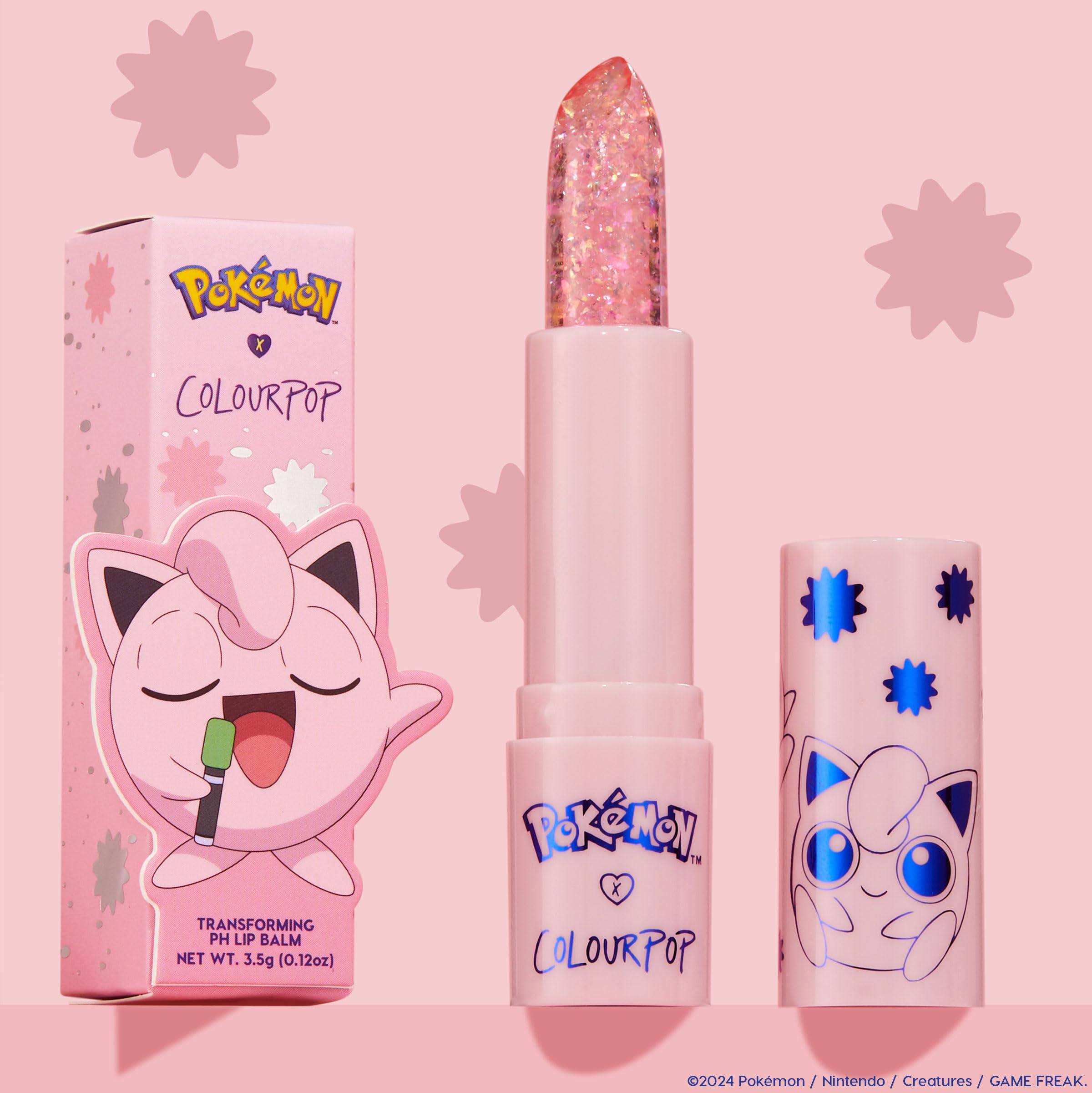 ColourPop x Pokémon pH Lip Balm - Color Changing Lip Balm Infused with Multi-Pearl Flakes & Lip-Loving Ingredients - Creates the Perfect Custom Pink Shade - Sing (0.12 oz)