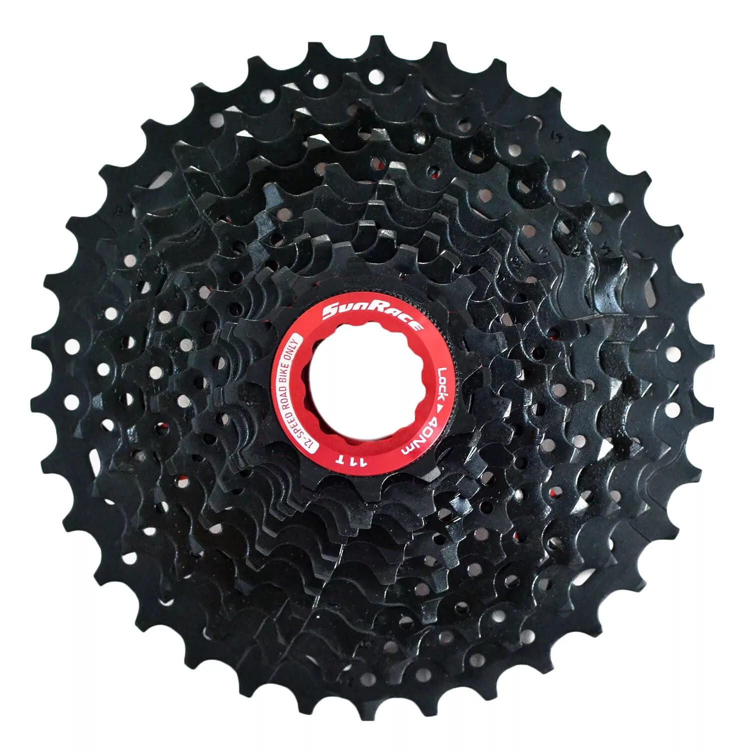 Sunrace RZ800 12 Speed Road Bike Cassette 11-34T, Black, SR3021