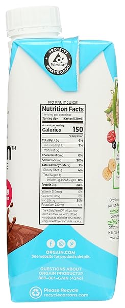 ORGAIN CREAMY CHOCOLATE PLANT BASED PROTEIN SHAKE, 11 FZ