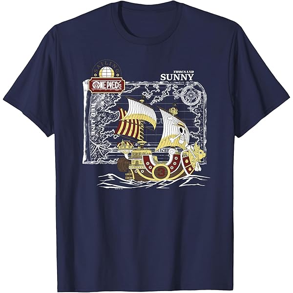 Amazon.com: One Piece Anime Thousand Sunny Ship with Map and Logo