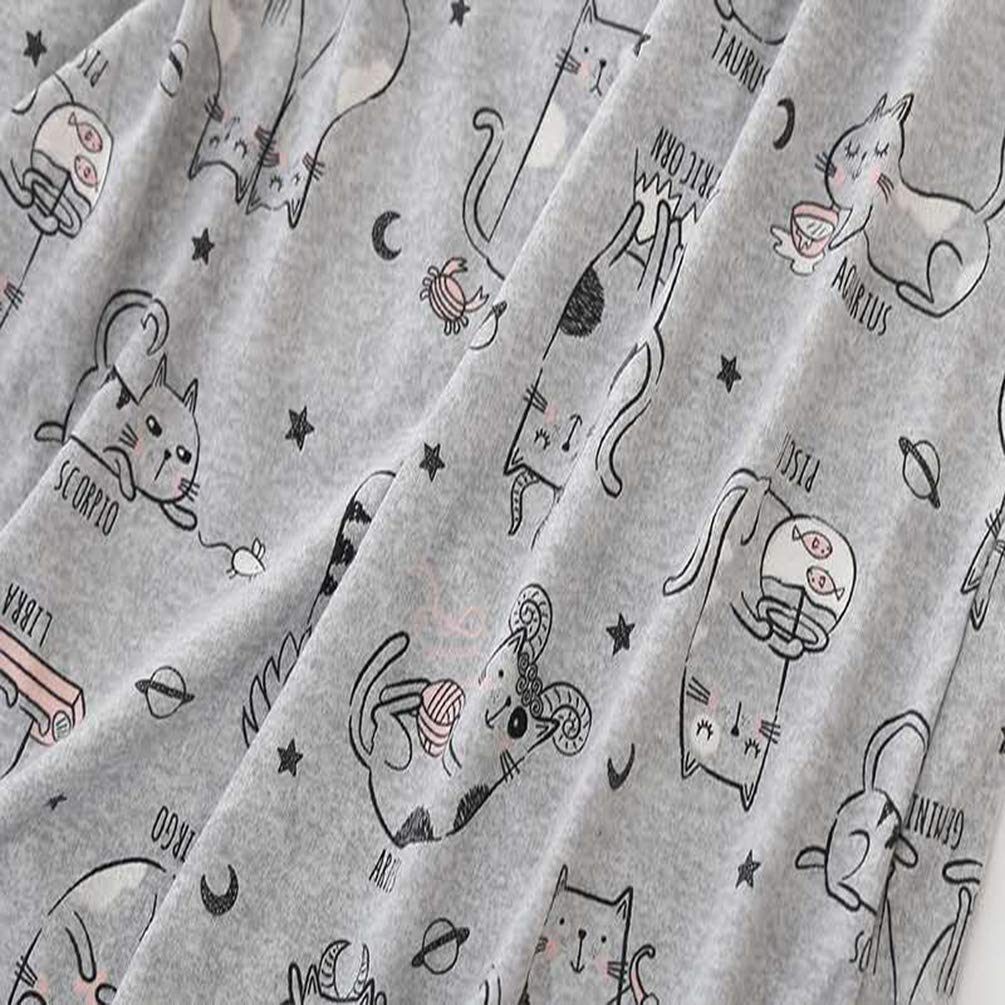 ENJOYNIGHT Womens\' Short Sleeve Nightgown Print Sleep Dress Cute Sleepwear (X-Large, Cat)