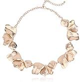 Mikovivi Gold Chunky Flower Necklace for Women, Floral Chunky Necklaces Summer Vintage Boho Jewelry Accessories for Party Gift