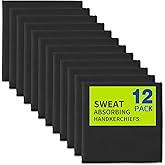 12 Pack Sweat Absorbing Handkerchiefs,Microfiber Sweat Rags Towels for Men & Women,Small Sweat Cloth for Hand,Hankies