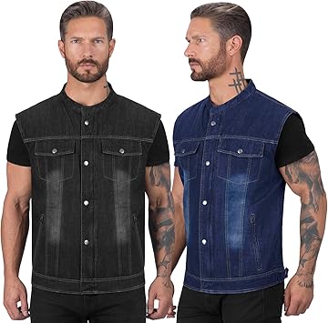 vest denim mens