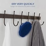 BEAUTAIL Silicone Body Scrubber Blue Exfoliating Shower Brush Hygienic view 5
