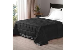 downluxe Weighted Blanket Queen Size, 15 lb Weighted Blanket with Glass Beads for All Season, Heavy Blanket Machine Washable 