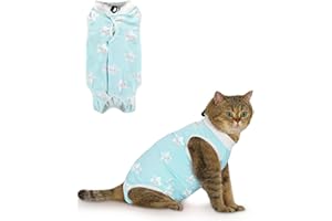 ANWA Cat Recovery Suit - Breathable Cat Surgery Recovery Suit Female, Cat Onesie for Cats After Surgery, Cat Spay Recovery Suit Female Abdominal Wounds, star S