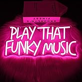 Neon Sign Led Neon Lights Neon Signs for Wall Decor USB Powered Led Neon Signs for Room Decoration (Play Music Pink)