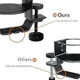 WANGCL Desk Cup Holder 360° Rotating Under Desk Headset Stand Aluminum Alloy view 3