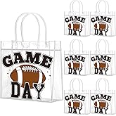 Wesnoy 20 Pcs Football Party Favor Football Goodie Gifts Bags with Handles Reusable Sport Themed Treat Bags for Candy Birthday Party Supplies 8 x 8 x 3.15''