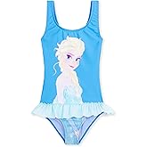 Disney Girls One Piece Swimming Costume, Comfortable Stretchy Swimsuit - Girls Gifts