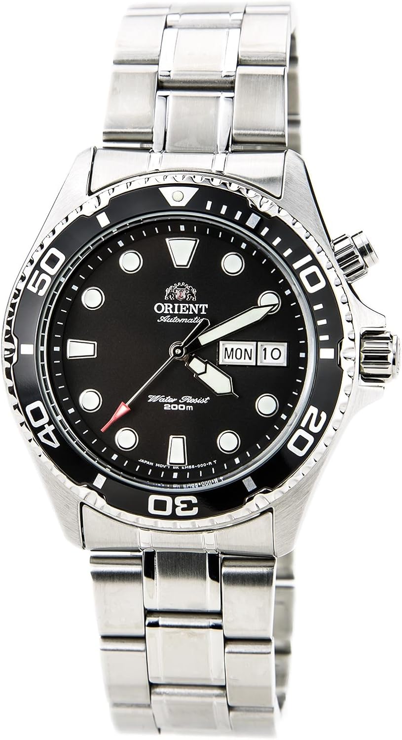 Orient EM65008B Men's Ray Stainless Steel Black Dial Automatic Dive