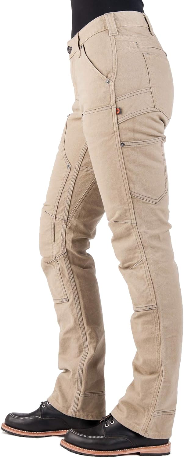 Dovetail Workwear Utility Pants for Women - Britt Utility Straight Fit Stretch Cargo Pant - Available in Denim or Canvas…: Clothing