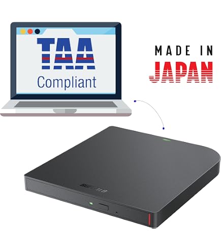 Amazon.com: Buffalo UHD BD Portable Blu-ray Drive Black BRUHD-PU3