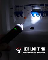 KAIWEETS VT100 Voltage Tester Non Contact 50-1000V AC LED Beep view 6