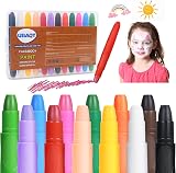 URAQT Face Paint Marker 12 Colors Body Crayons Kit Non-Toxic Kids view 8