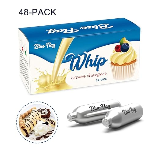 Blue Flag Whipped Cream Chargers N2O Nitrous Oxide 8Gram Cartridge for