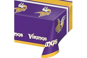 Trendware Minnesota Vikings Plastic Tablecloths, 3 ct