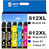 812XL Remanufactured for Epson 812XL Ink cartridges Combo Pack for Epson 812 T812 XL for Epson Workforce Pro WF-7840 WF-7820 