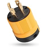 MECMO 30Amp L14-30P Generator Locking Plug, Twist Lock 30 Amp 4 Prong Generator Male Plug Connector, 125/250 Volt, 3 Pole 4 Wire Grounding, Industrial-Strength Heavy Duty