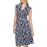 Jessica Howard Womens Sleeveless V-Neck Fit & Flare Mini Dress