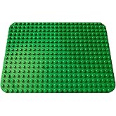 Building Block Base Plates for Large Blocks 38.1 cm x 25.4 cm Green Baseplate, Compatible with Leading Brands, (1x Green)