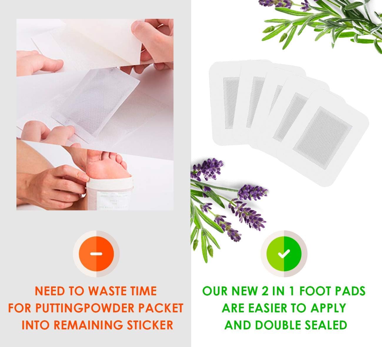 Foot Patches Natural Feet Patch 30 Pack Relaxing Pads for Feet Health Care Stress Relief Anti-Stress & Sleeping Cleansing Mask: Health & Personal Care