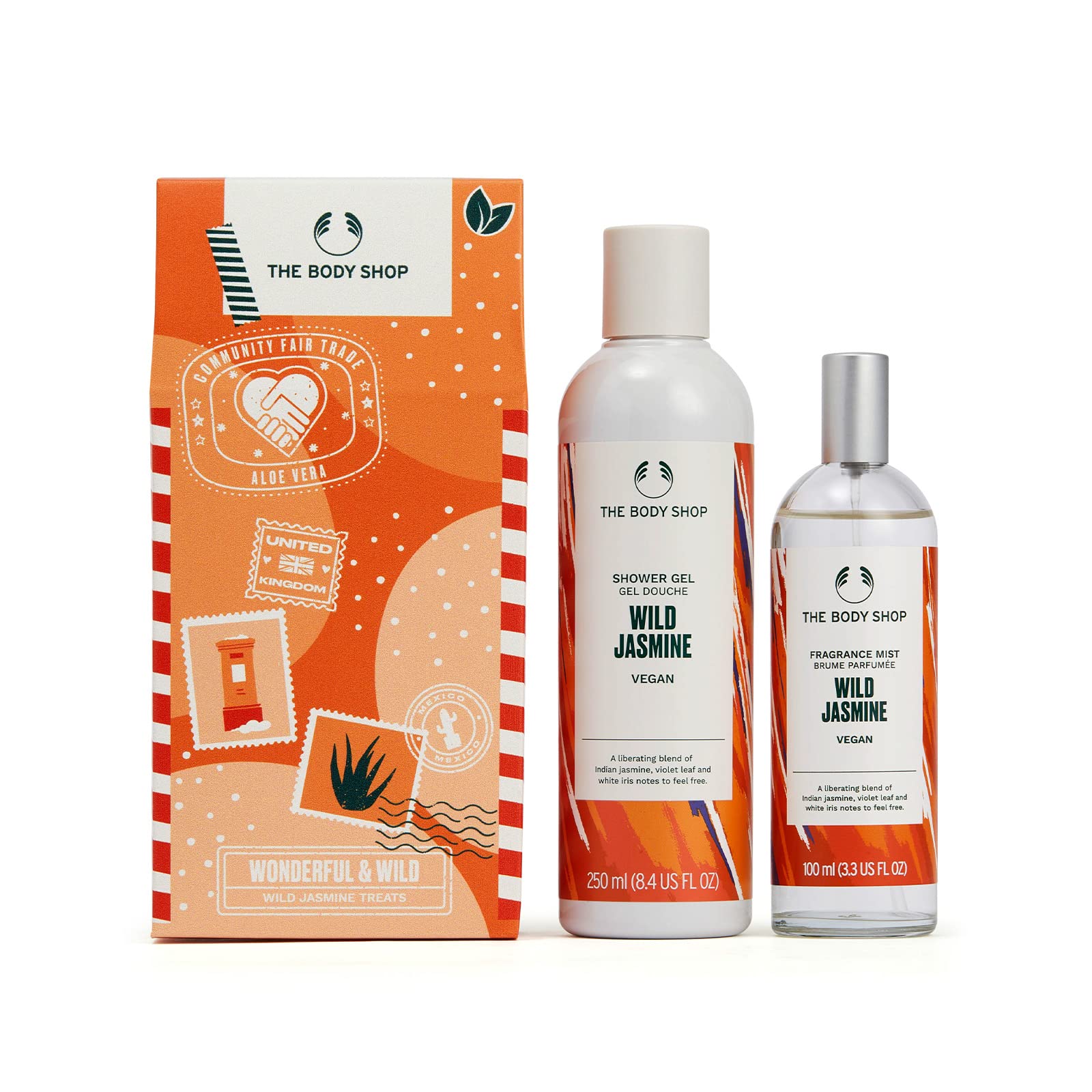 The Body Shop Wonderful & Wild Jasmine Duo Gift Set – Creamy Floral Fragrance – Vegan – 2 Items