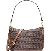 Michael Kors Jet Set Medium Top Zip Pochette Crossbody Bag, Gold-Tone