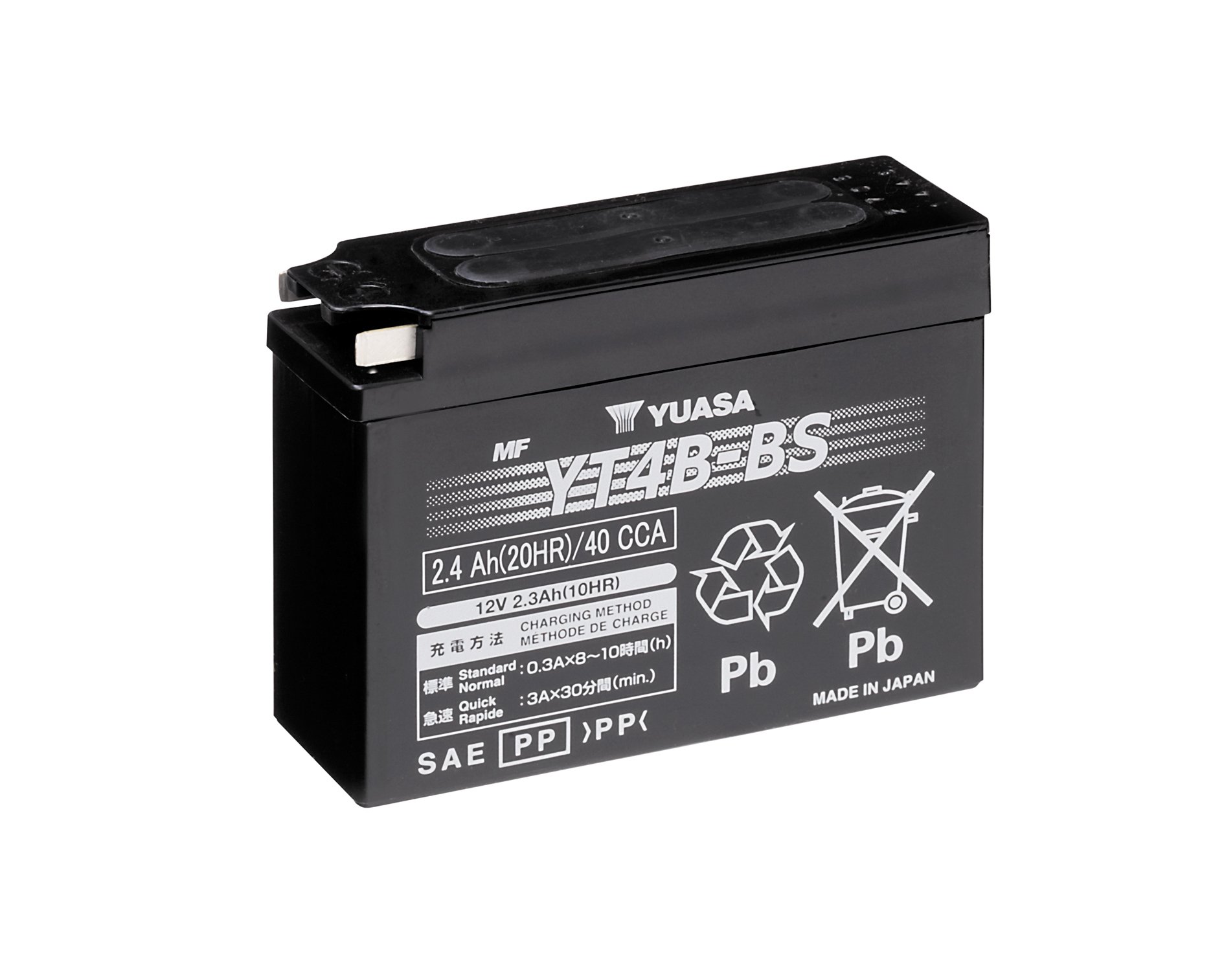 Yuasa YT4B 12V 40 CCA High Performance Maintenance Free AGM VRLA Motorbike Battery