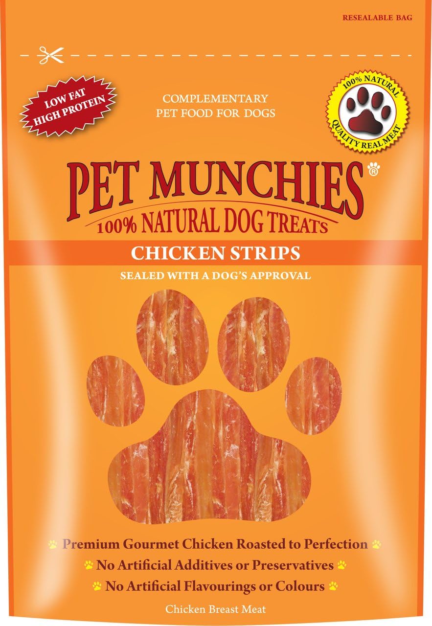 PET MUNCHIES Ocean White Fish Dog Treats 100g Pack of 8 Healthy Real Meat