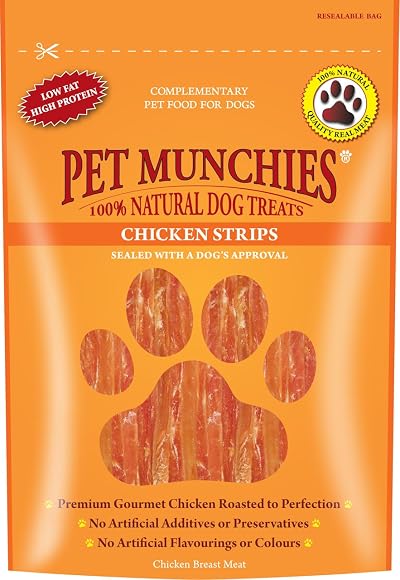 PET MUNCHIES Ocean White Fish Dog Treats 100g Pack of 8 Healthy Real Meat