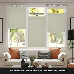 Boolegon No Drill No Tools Cellular Shades Top Down