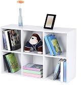 VASAGLE Bookcase Cloud White LBC203D 6 Compartment Storage Shelf view 5