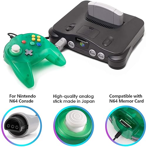 miadore Pack Classic N64 Controller, Wired N64 Retro 64-bit Mini