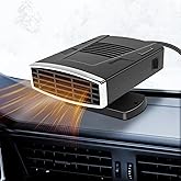 Car Heater, 12V 200W Winter Car Heater kit Portable Auto Defroster/Defogger That Plug into Cigarette Lighter with 360° Rotary