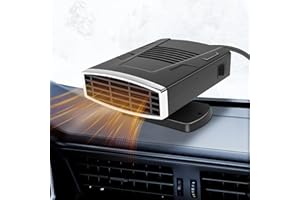 Car Heater, 12V 200W Winter Car Heater kit Portable Auto Defroster/Defogger That Plug into Cigarette Lighter with 360° Rotary