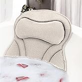 Bath Pillow 4D Bath Tub Pillows for Head Tub Pillow for Bathtub with 6 Non-Slip Suction Cups Bathtub Headrest Cushion Fits All Bathtubs(Color:Grey)