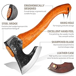 NEDFOSS Camping Axe Hatchet, 15.6" Forged Steel Axe