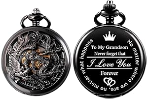 oyeaho Pocket Watches, Pocket Watch to Husband King, Personalized Pocket Watches for Men with Chain, Gifts for Husband-Engraved Pocket Watches for Men Wedding Birthday Anniversary for Him
