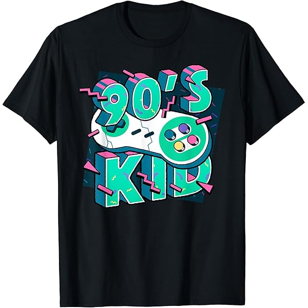 T-shirt Vintage Game Over 80s - Motif Rétro Arcade Ghost, Col V, Pour Gamers