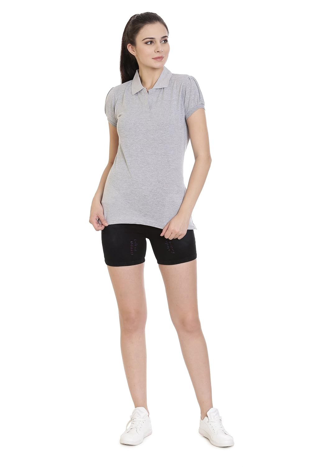 goldstroms women polo collar t-shirt/tee/top