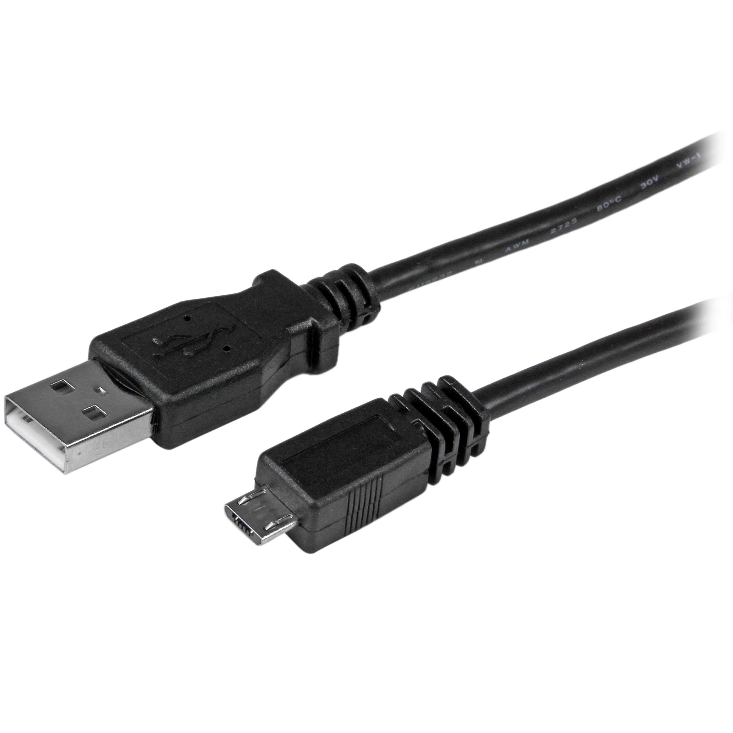 StarTech.com 0.5m Micro USB Cable - 0.5 Meter A to Micro B - M/M - 50cm USB Micro Cable Cord (UUSBHAUB50CM)