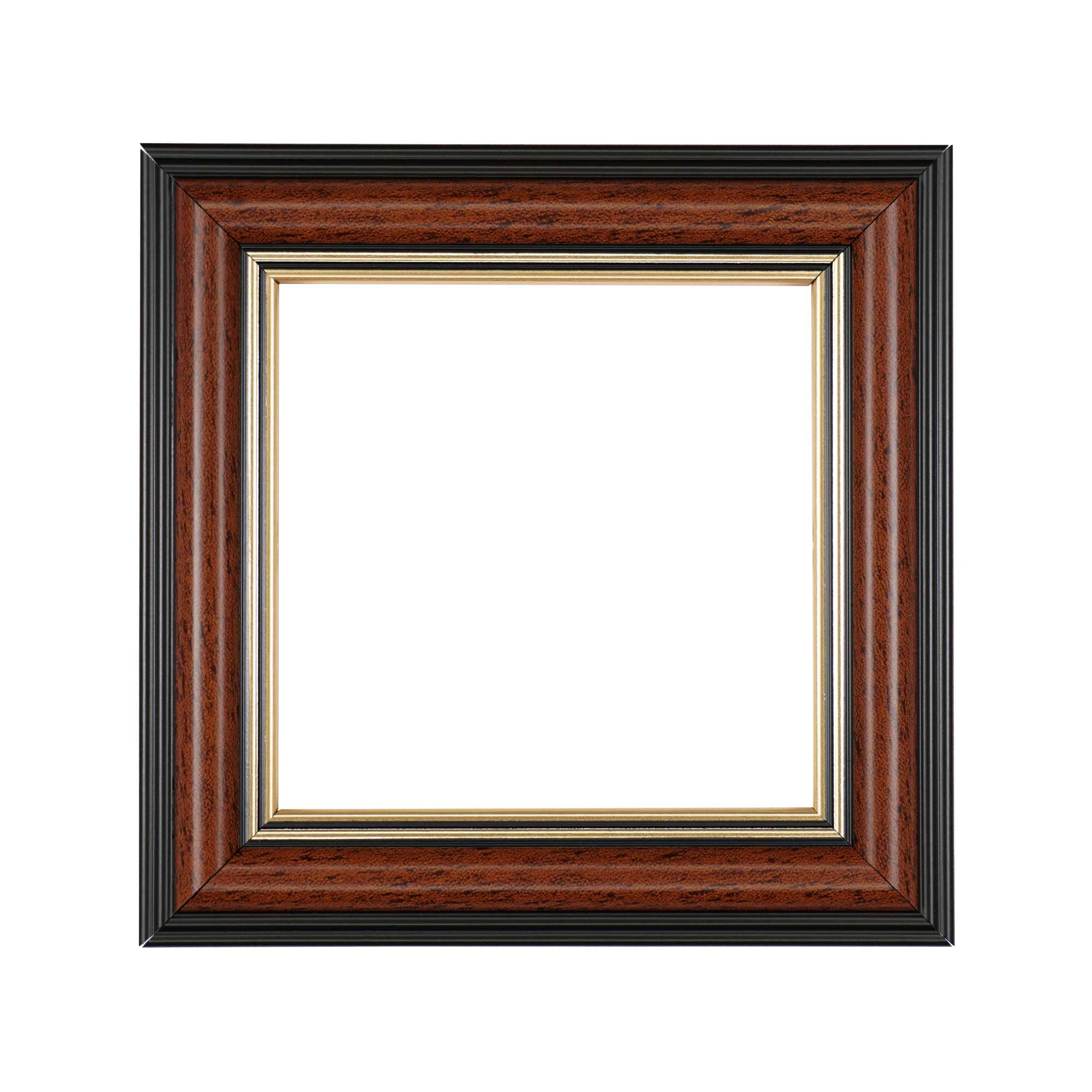 ElekTek Decorative Switch Surround Frame Cover Finger Plate Edwardian Regency Walnut Gold