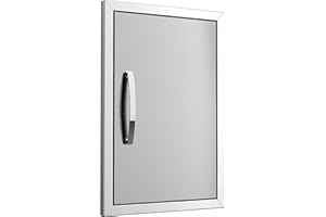 OLIPIC Outdoor Kitchen Doors, Flush Mount Stainless Steel BBQ Access Door, Single Grill Access Doors for Outdoor Kitchen Cabinets and BBQ Island,17W24H