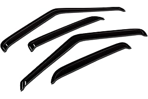 Tuningpros WV-275 Outside Mount Window Visor Deflector Rain Guard Dark Smoke 4-pc Set, Compatible with 2007-2016 Jeep Patriot